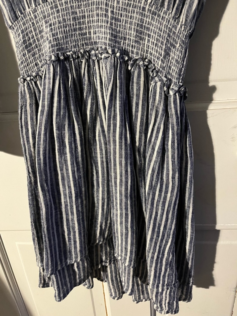 (NWT) Rails Jasmine Linen Dress Tibet Stripe In Gray And White Women’s S - Picture 8 of 10